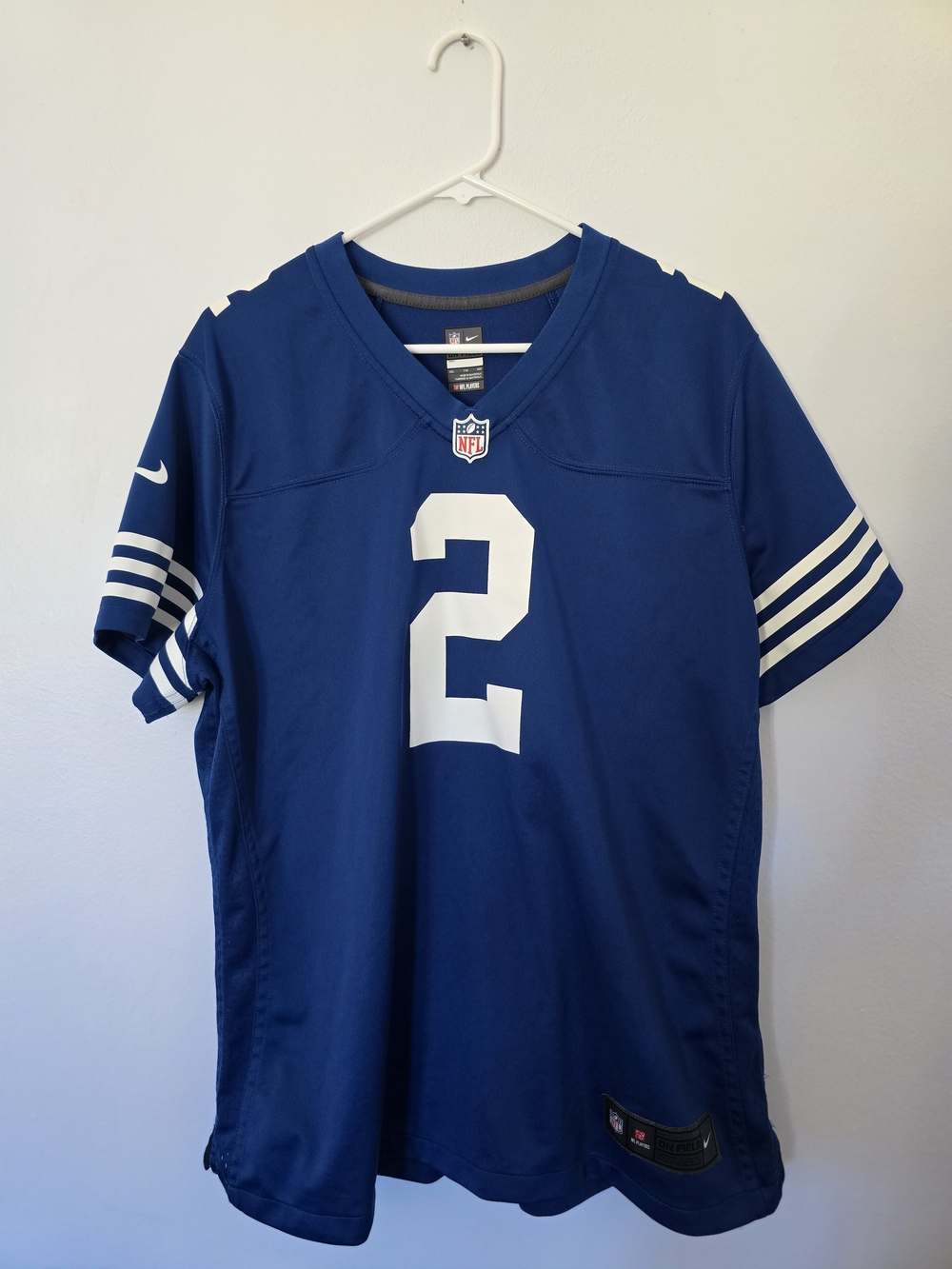 NIKE NFL INDIANAPOLIS COLTS CARSON WENTZ #2 MEN'S JERSEY XXL ON FIELD